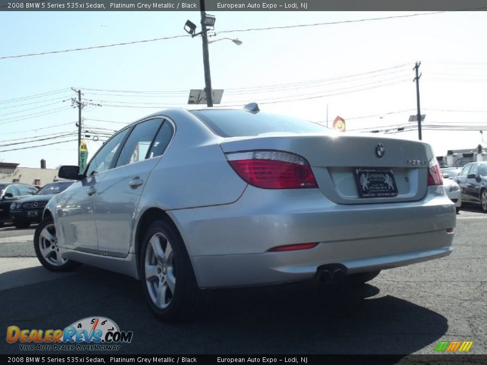 2008 BMW 5 Series 535xi Sedan Platinum Grey Metallic / Black Photo #7
