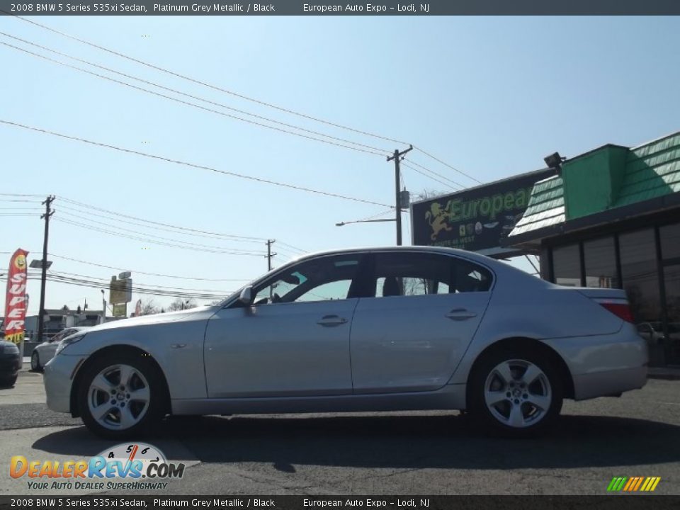 2008 BMW 5 Series 535xi Sedan Platinum Grey Metallic / Black Photo #10