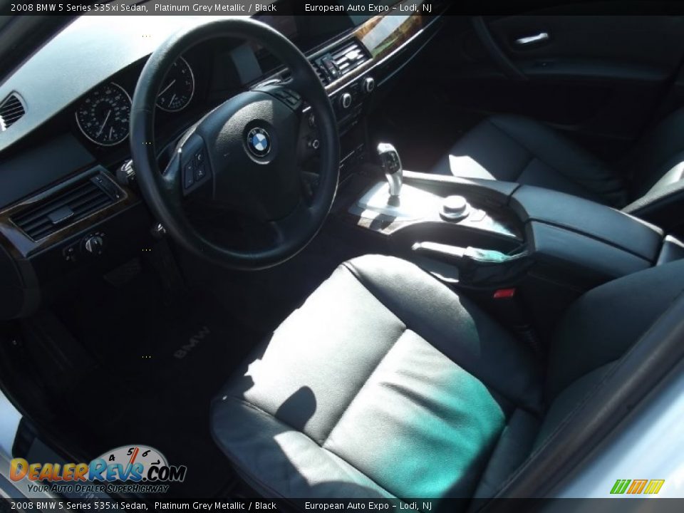 2008 BMW 5 Series 535xi Sedan Platinum Grey Metallic / Black Photo #11