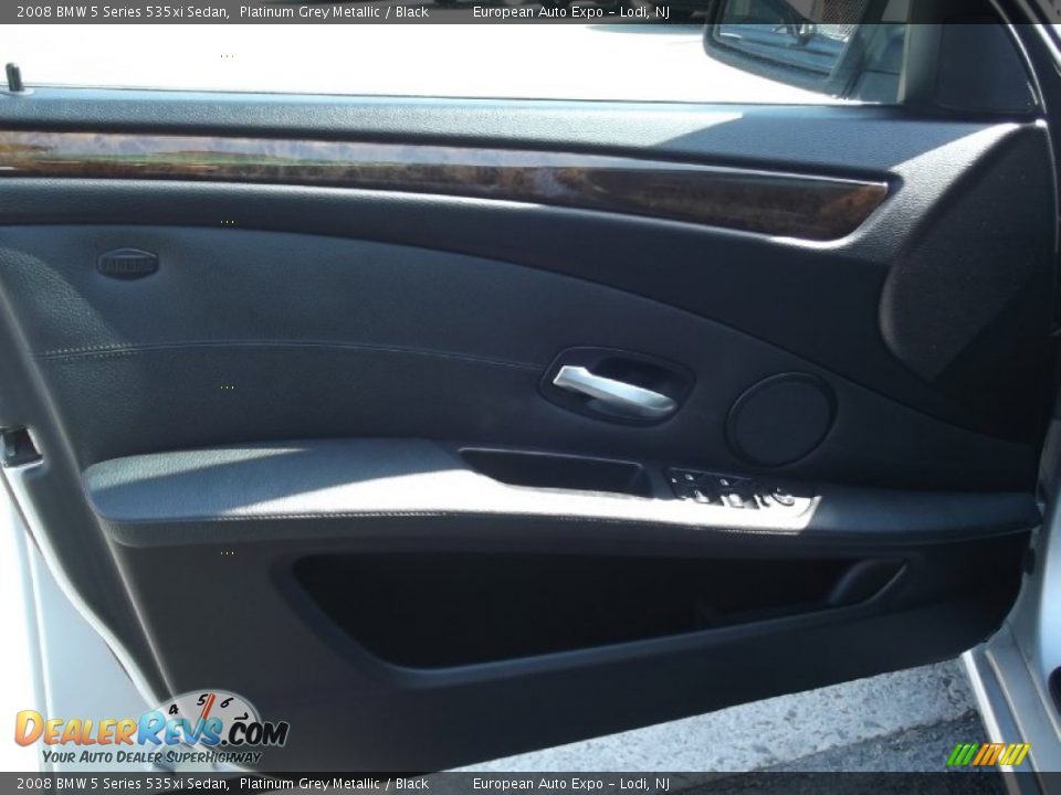 2008 BMW 5 Series 535xi Sedan Platinum Grey Metallic / Black Photo #12