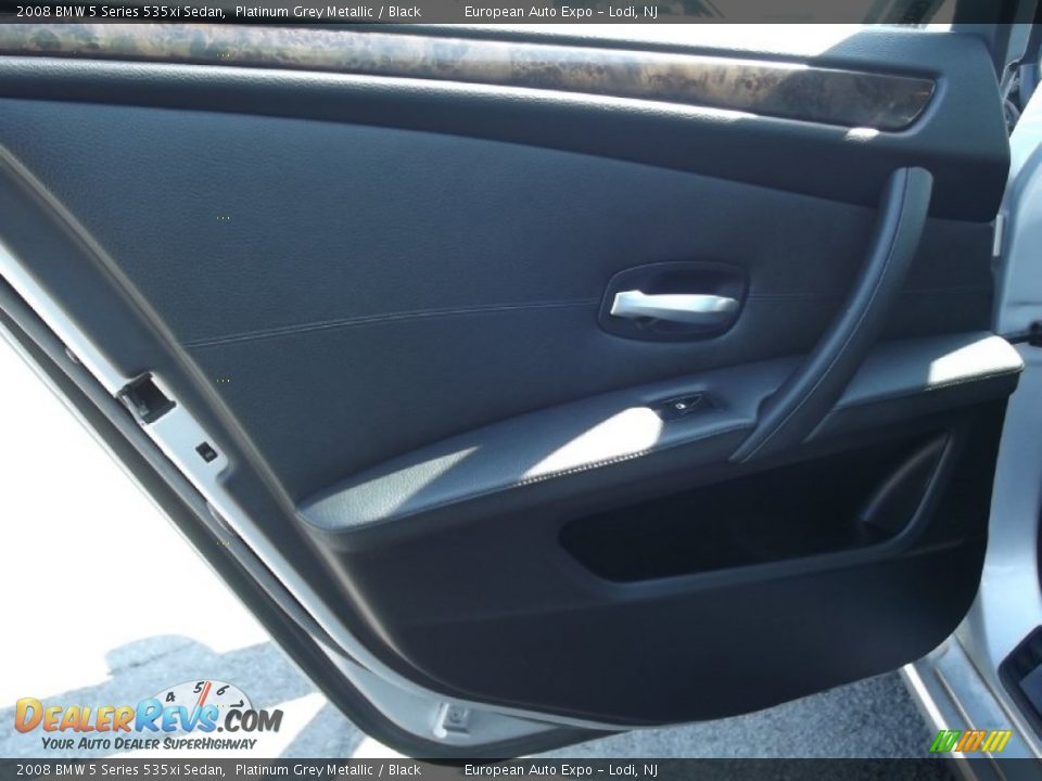 2008 BMW 5 Series 535xi Sedan Platinum Grey Metallic / Black Photo #14