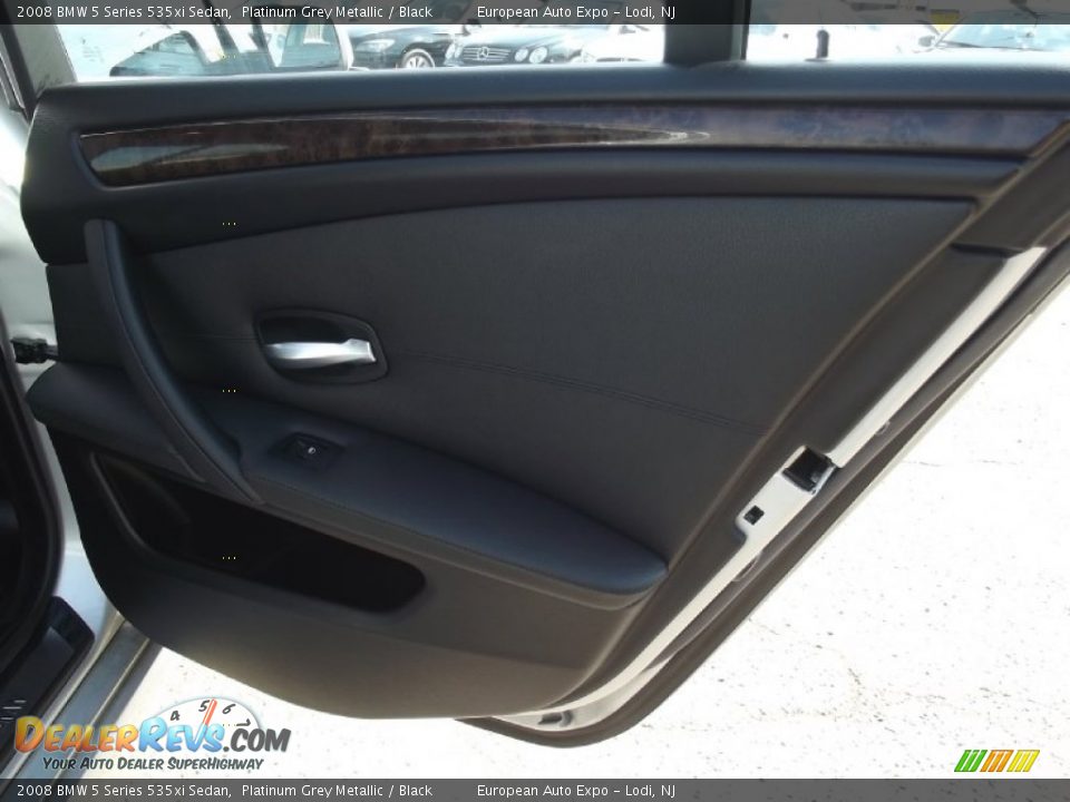 2008 BMW 5 Series 535xi Sedan Platinum Grey Metallic / Black Photo #17