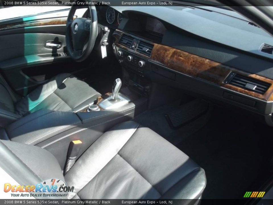 2008 BMW 5 Series 535xi Sedan Platinum Grey Metallic / Black Photo #18