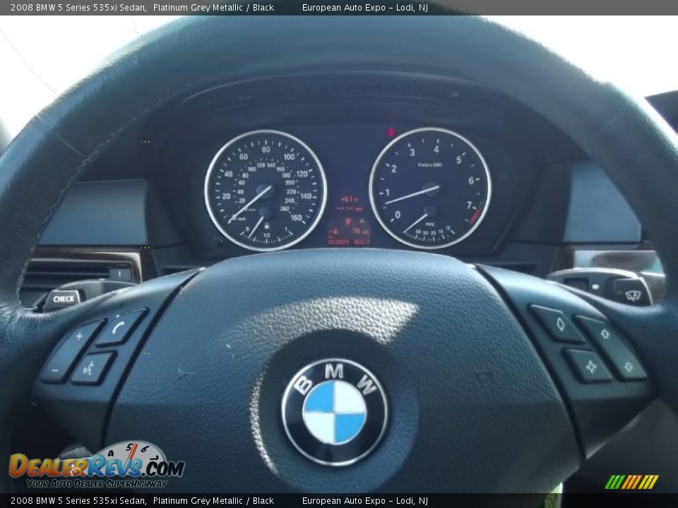 2008 BMW 5 Series 535xi Sedan Platinum Grey Metallic / Black Photo #21