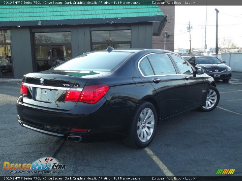 2010 BMW 7 Series 750Li xDrive Sedan Dark Graphite Metallic / Platinum Full Merino Leather Photo #2