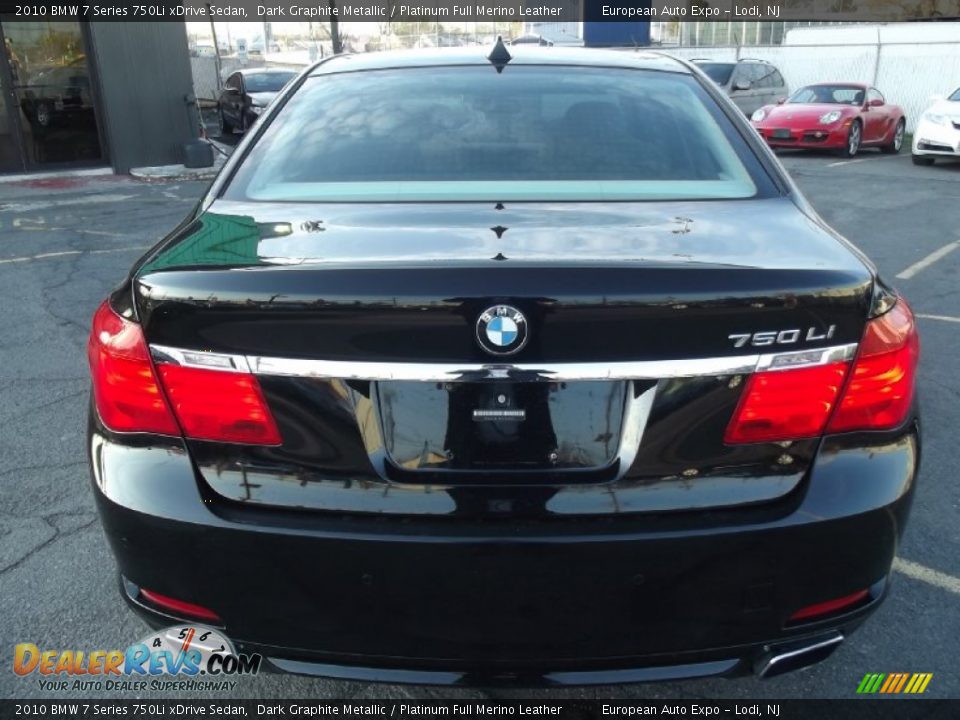 2010 BMW 7 Series 750Li xDrive Sedan Dark Graphite Metallic / Platinum Full Merino Leather Photo #3
