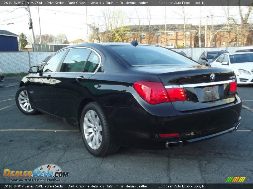 2010 BMW 7 Series 750Li xDrive Sedan Dark Graphite Metallic / Platinum Full Merino Leather Photo #5