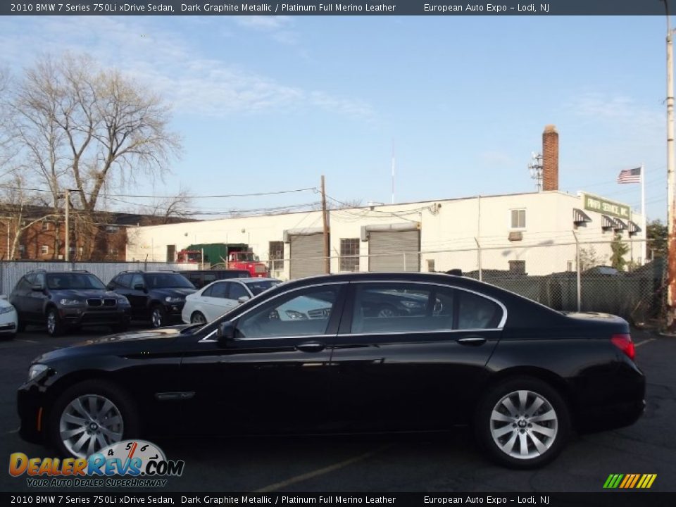 2010 BMW 7 Series 750Li xDrive Sedan Dark Graphite Metallic / Platinum Full Merino Leather Photo #6
