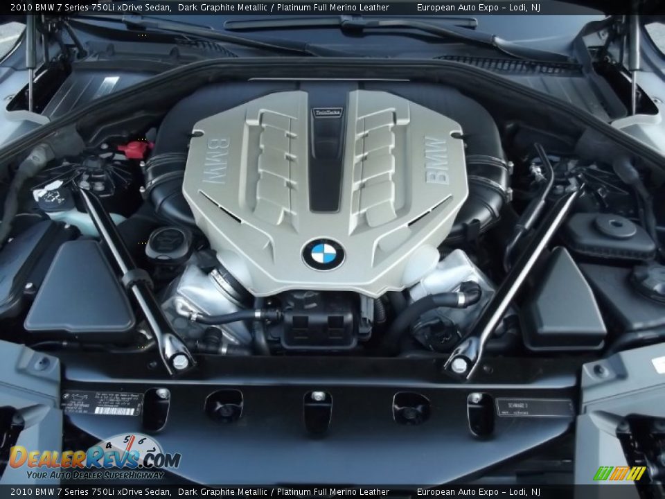 2010 BMW 7 Series 750Li xDrive Sedan Dark Graphite Metallic / Platinum Full Merino Leather Photo #9