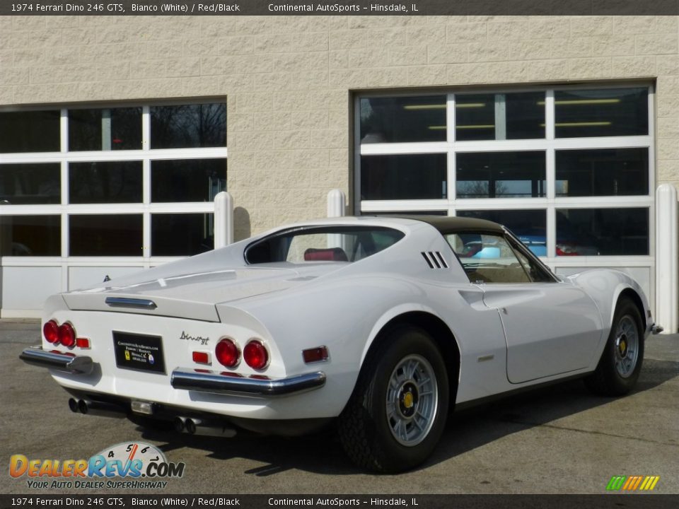 1974 Ferrari Dino 246 GTS Bianco (White) / Red/Black Photo #5
