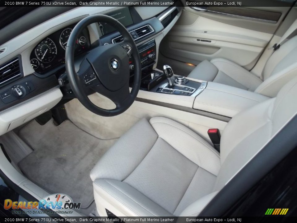 2010 BMW 7 Series 750Li xDrive Sedan Dark Graphite Metallic / Platinum Full Merino Leather Photo #11
