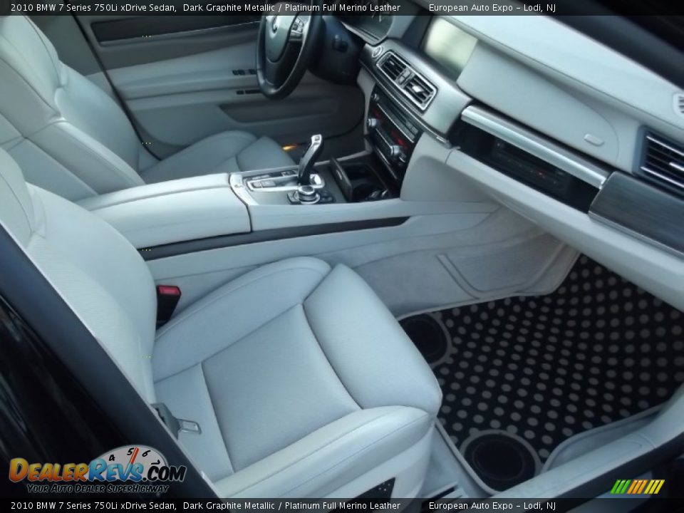 2010 BMW 7 Series 750Li xDrive Sedan Dark Graphite Metallic / Platinum Full Merino Leather Photo #17