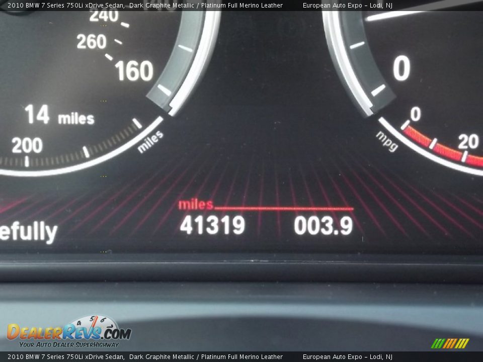 2010 BMW 7 Series 750Li xDrive Sedan Dark Graphite Metallic / Platinum Full Merino Leather Photo #20