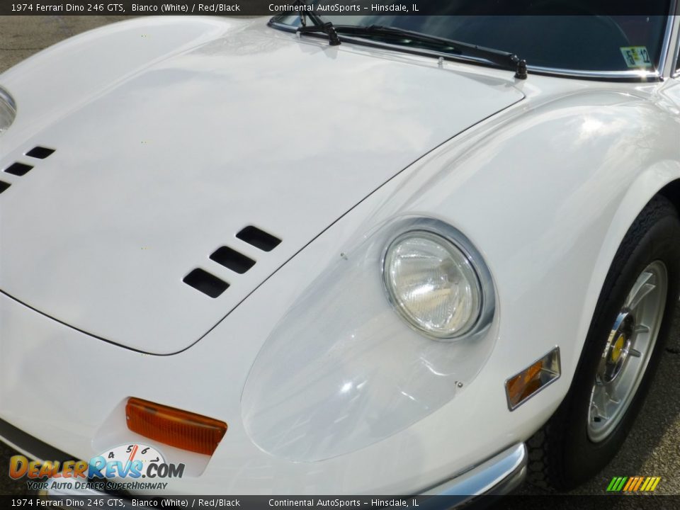 1974 Ferrari Dino 246 GTS Bianco (White) / Red/Black Photo #12