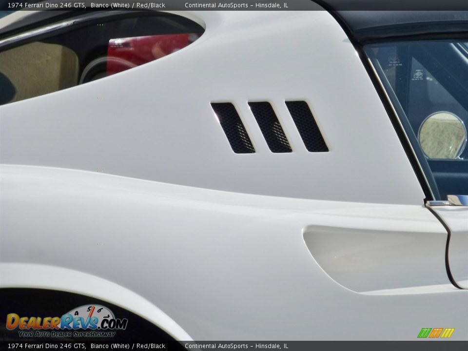 1974 Ferrari Dino 246 GTS Bianco (White) / Red/Black Photo #15