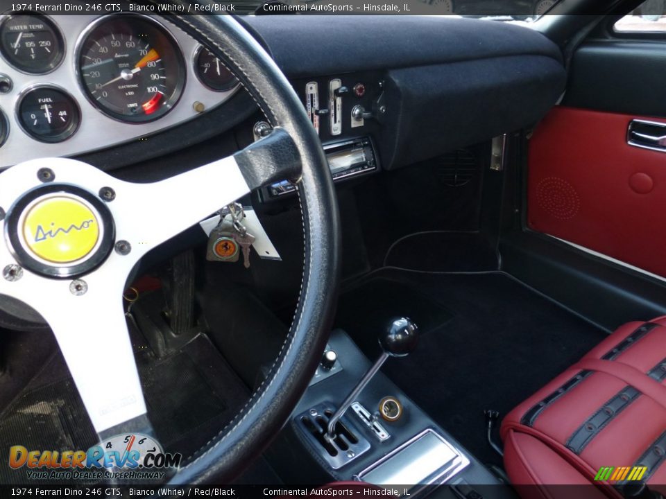 1974 Ferrari Dino 246 GTS Bianco (White) / Red/Black Photo #34