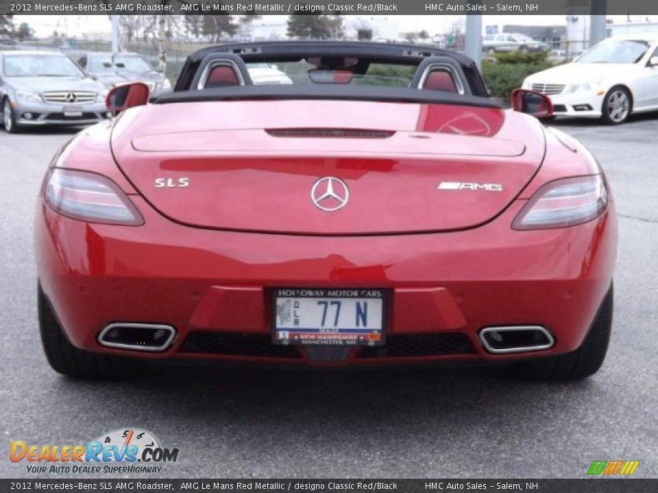 2012 Mercedes-Benz SLS AMG Roadster AMG Le Mans Red Metallic / designo Classic Red/Black Photo #4