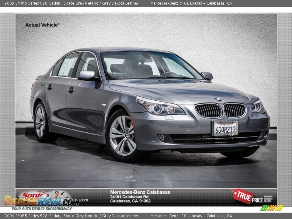 2009 BMW 5 Series 528i Sedan Space Grey Metallic / Grey Dakota Leather Photo #1
