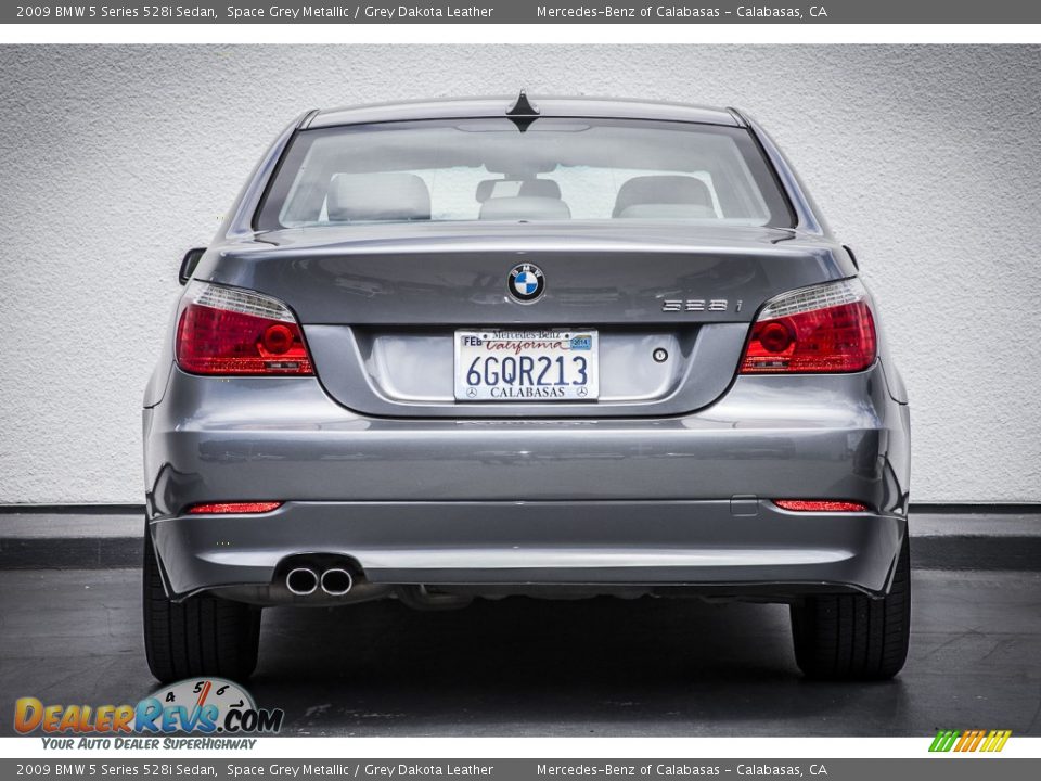 2009 BMW 5 Series 528i Sedan Space Grey Metallic / Grey Dakota Leather Photo #3