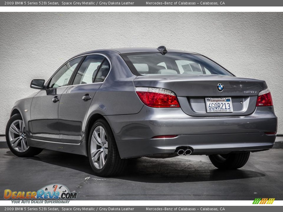2009 BMW 5 Series 528i Sedan Space Grey Metallic / Grey Dakota Leather Photo #10