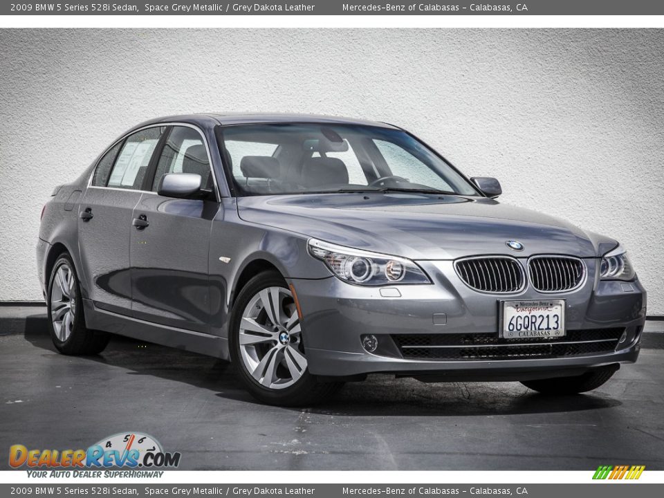 2009 BMW 5 Series 528i Sedan Space Grey Metallic / Grey Dakota Leather Photo #12