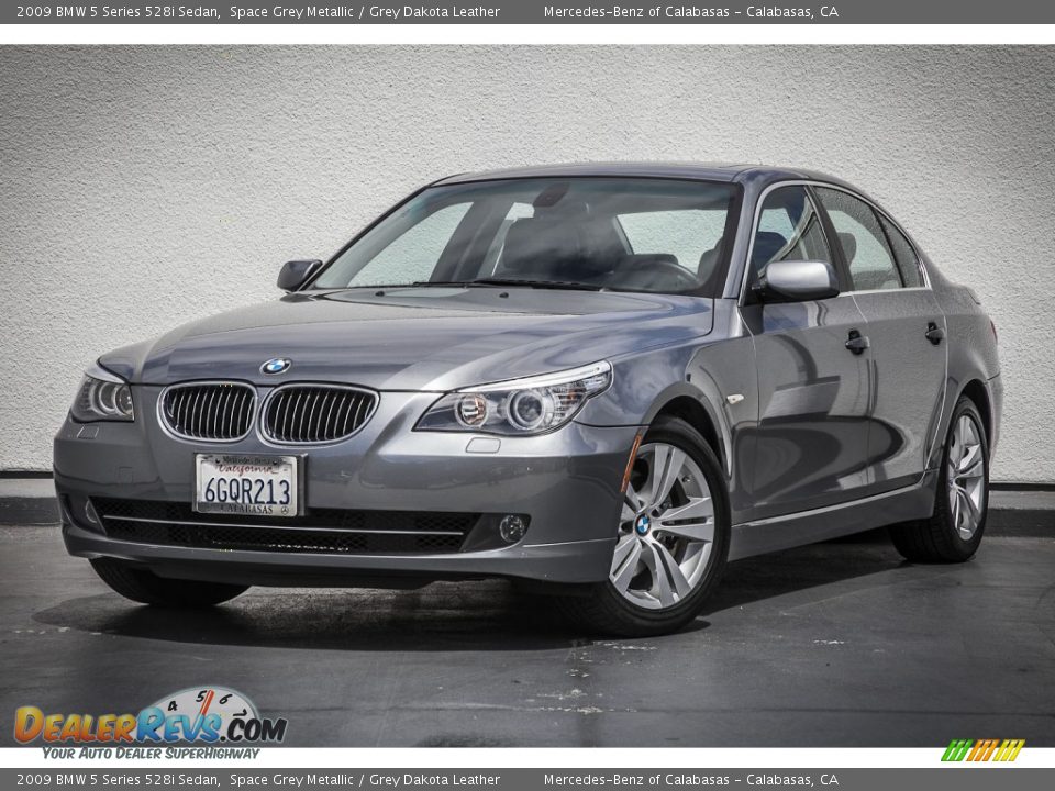2009 BMW 5 Series 528i Sedan Space Grey Metallic / Grey Dakota Leather Photo #13