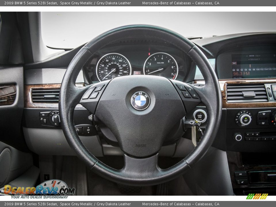 2009 BMW 5 Series 528i Sedan Steering Wheel Photo #15
