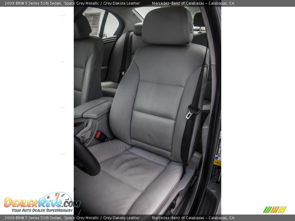2009 BMW 5 Series 528i Sedan Space Grey Metallic / Grey Dakota Leather Photo #21