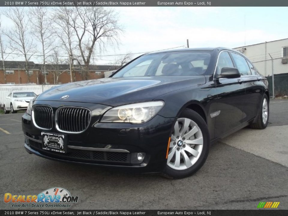2010 BMW 7 Series 750Li xDrive Sedan Jet Black / Saddle/Black Nappa Leather Photo #1