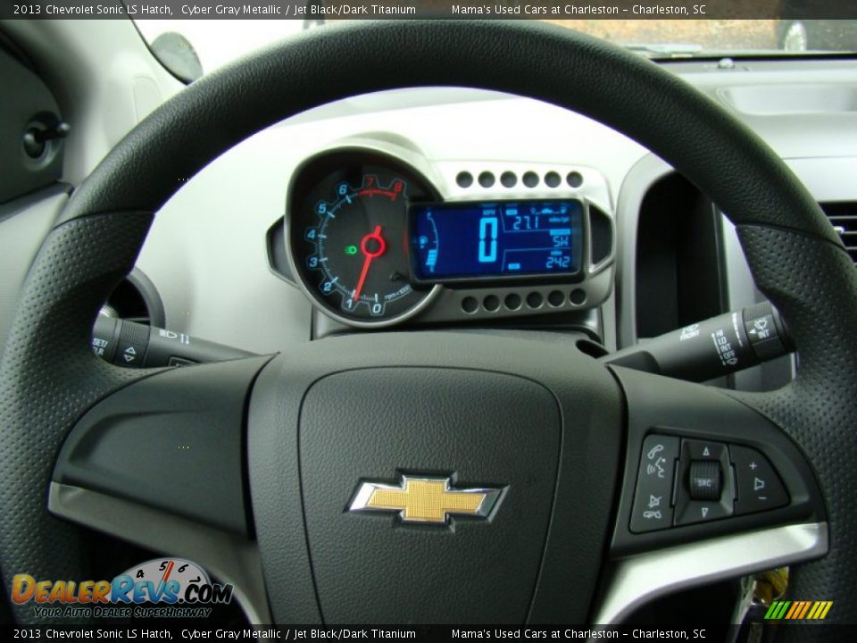 2013 Chevrolet Sonic LS Hatch Cyber Gray Metallic / Jet Black/Dark Titanium Photo #14