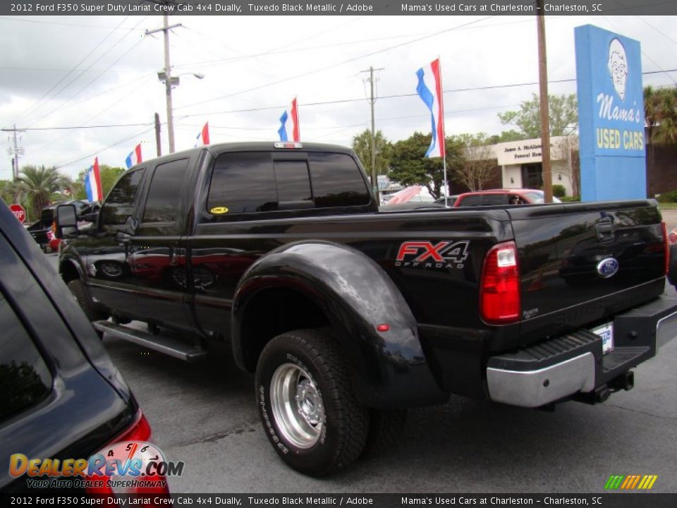 2012 Ford F350 Super Duty Lariat Crew Cab 4x4 Dually Tuxedo Black Metallic / Adobe Photo #6
