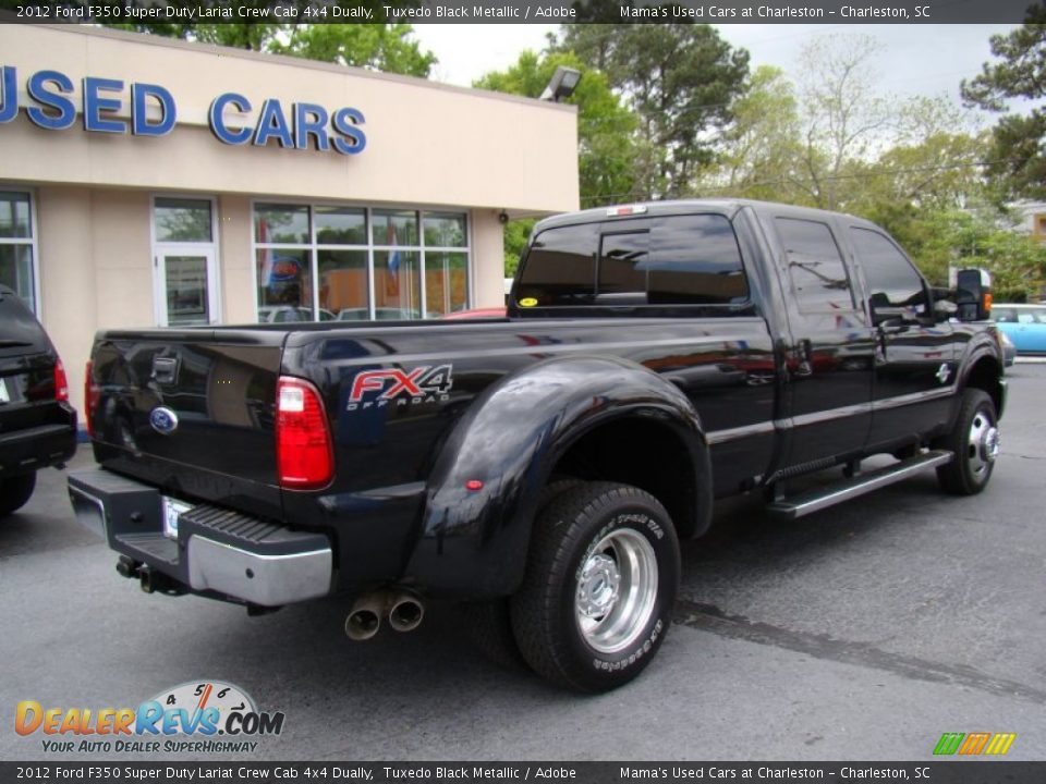 2012 Ford F350 Super Duty Lariat Crew Cab 4x4 Dually Tuxedo Black Metallic / Adobe Photo #8
