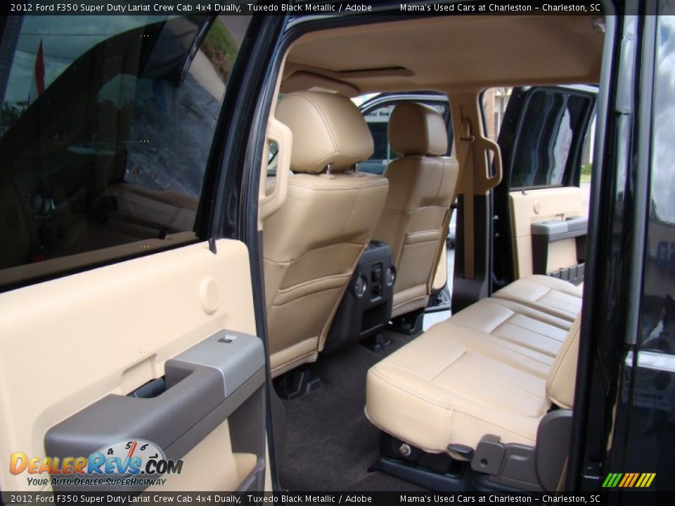 2012 Ford F350 Super Duty Lariat Crew Cab 4x4 Dually Tuxedo Black Metallic / Adobe Photo #11