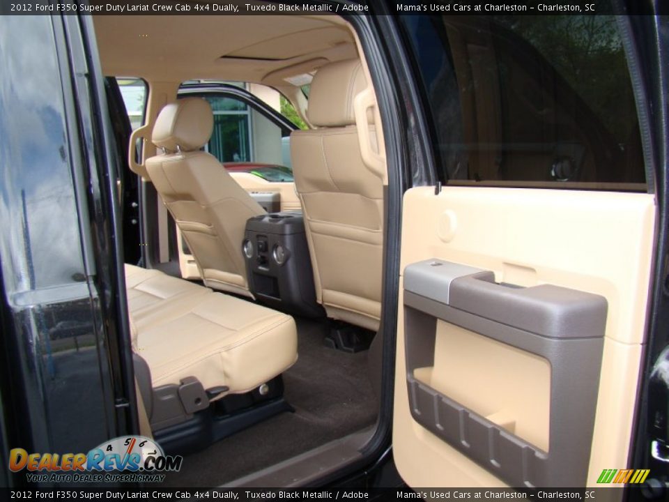 2012 Ford F350 Super Duty Lariat Crew Cab 4x4 Dually Tuxedo Black Metallic / Adobe Photo #14