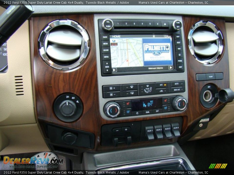 2012 Ford F350 Super Duty Lariat Crew Cab 4x4 Dually Tuxedo Black Metallic / Adobe Photo #17