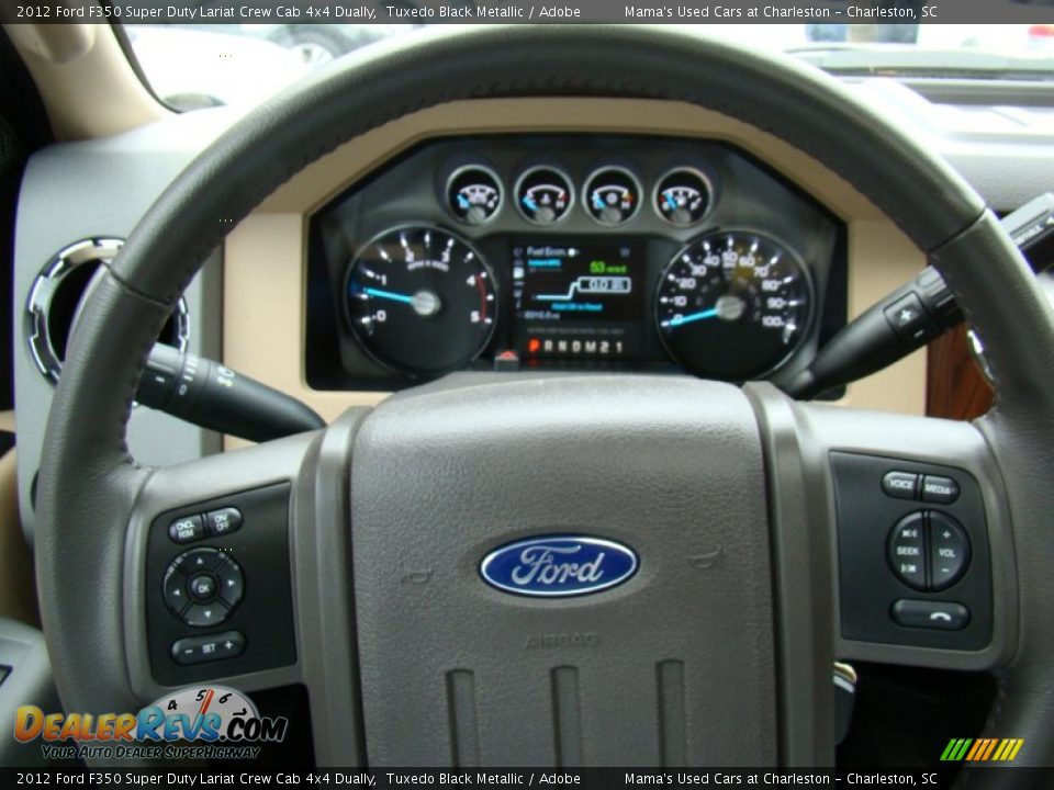 2012 Ford F350 Super Duty Lariat Crew Cab 4x4 Dually Tuxedo Black Metallic / Adobe Photo #18