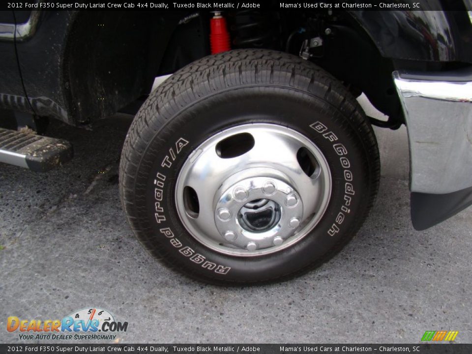 2012 Ford F350 Super Duty Lariat Crew Cab 4x4 Dually Tuxedo Black Metallic / Adobe Photo #24