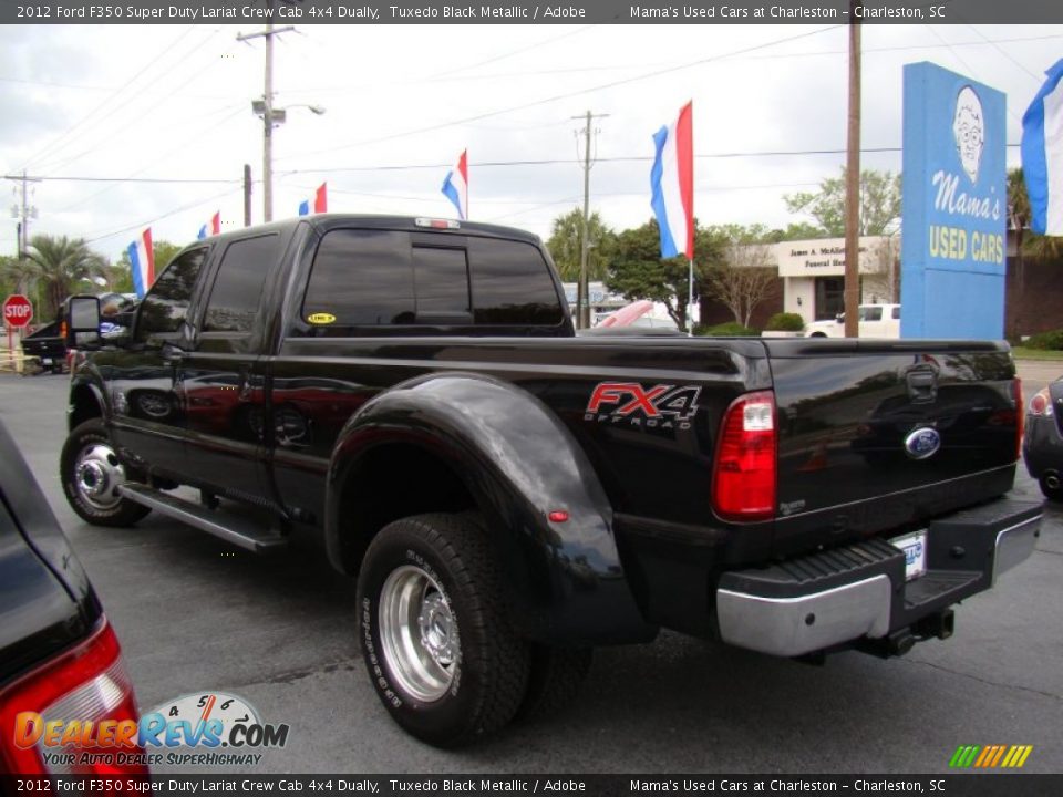 2012 Ford F350 Super Duty Lariat Crew Cab 4x4 Dually Tuxedo Black Metallic / Adobe Photo #28