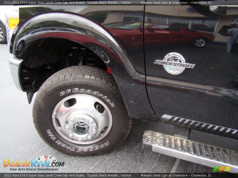 2012 Ford F350 Super Duty Lariat Crew Cab 4x4 Dually Tuxedo Black Metallic / Adobe Photo #29