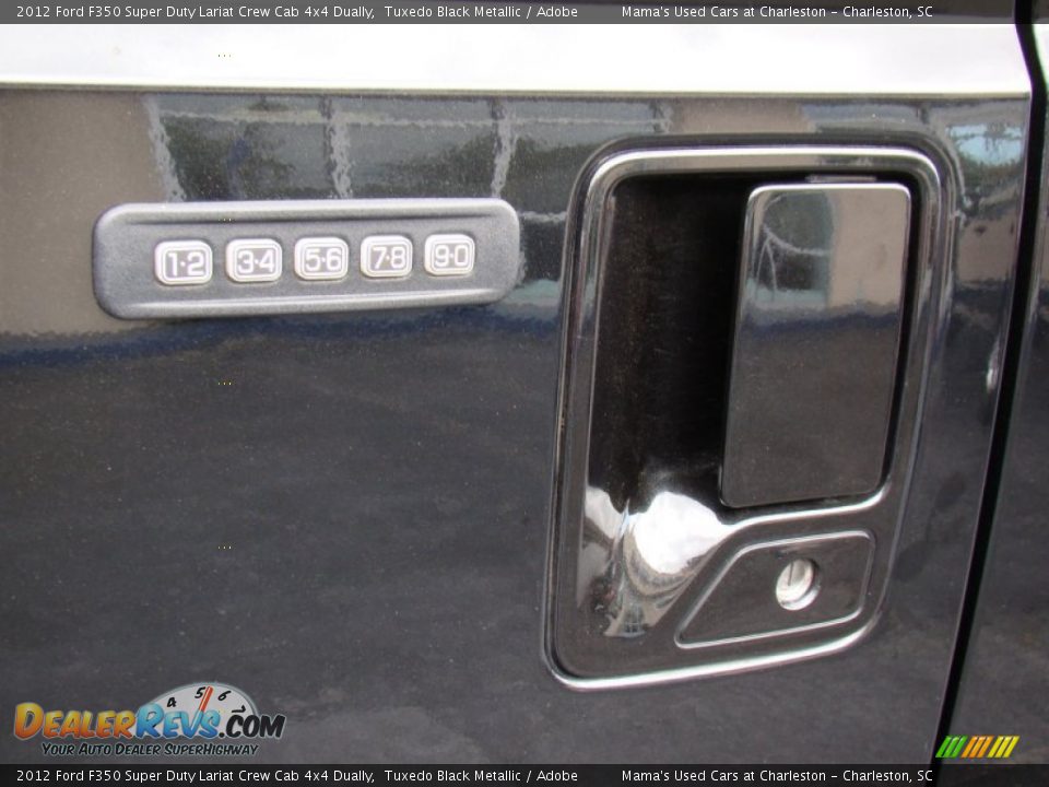 2012 Ford F350 Super Duty Lariat Crew Cab 4x4 Dually Tuxedo Black Metallic / Adobe Photo #30
