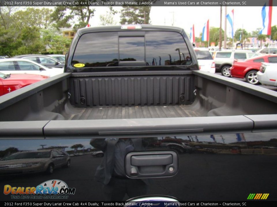 2012 Ford F350 Super Duty Lariat Crew Cab 4x4 Dually Tuxedo Black Metallic / Adobe Photo #31