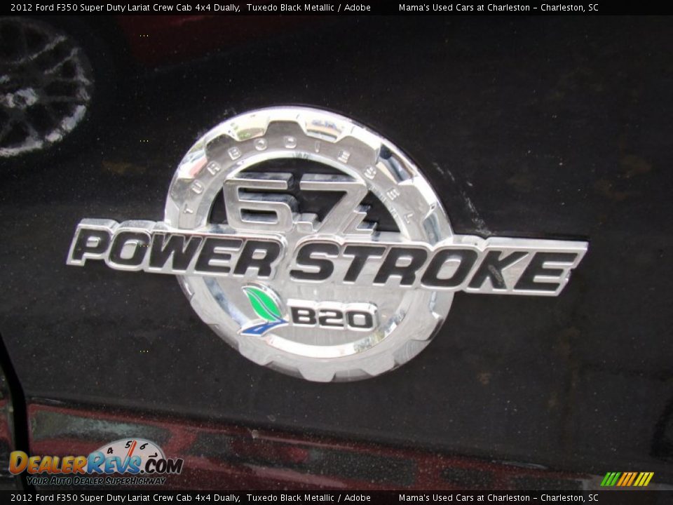 2012 Ford F350 Super Duty Lariat Crew Cab 4x4 Dually Tuxedo Black Metallic / Adobe Photo #35