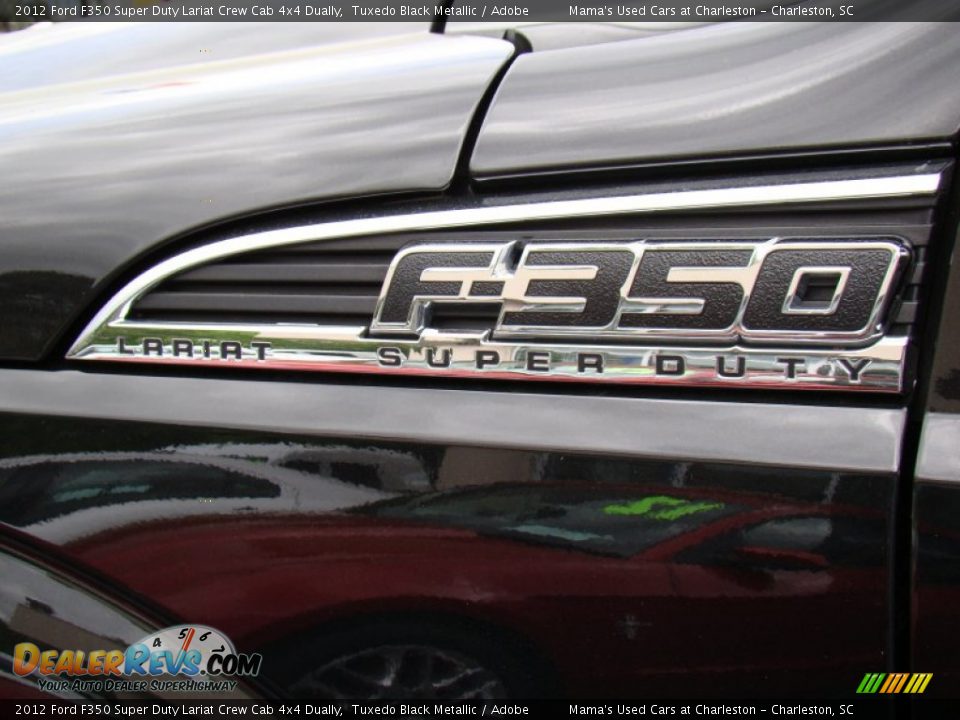 2012 Ford F350 Super Duty Lariat Crew Cab 4x4 Dually Tuxedo Black Metallic / Adobe Photo #36