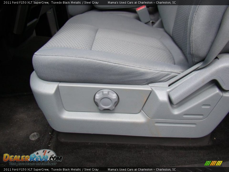 2011 Ford F150 XLT SuperCrew Tuxedo Black Metallic / Steel Gray Photo #10