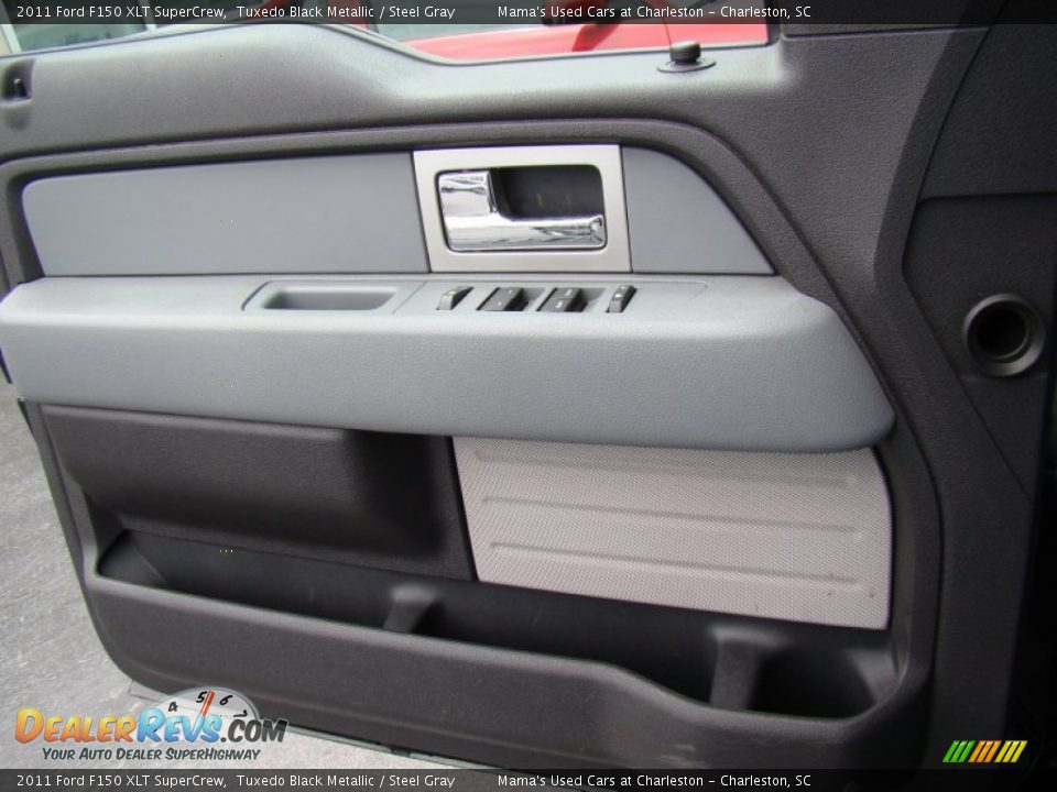 2011 Ford F150 XLT SuperCrew Tuxedo Black Metallic / Steel Gray Photo #15