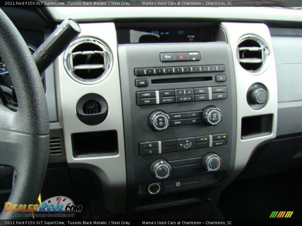 2011 Ford F150 XLT SuperCrew Tuxedo Black Metallic / Steel Gray Photo #16