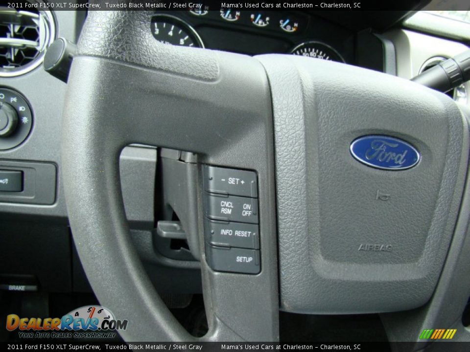 2011 Ford F150 XLT SuperCrew Tuxedo Black Metallic / Steel Gray Photo #18