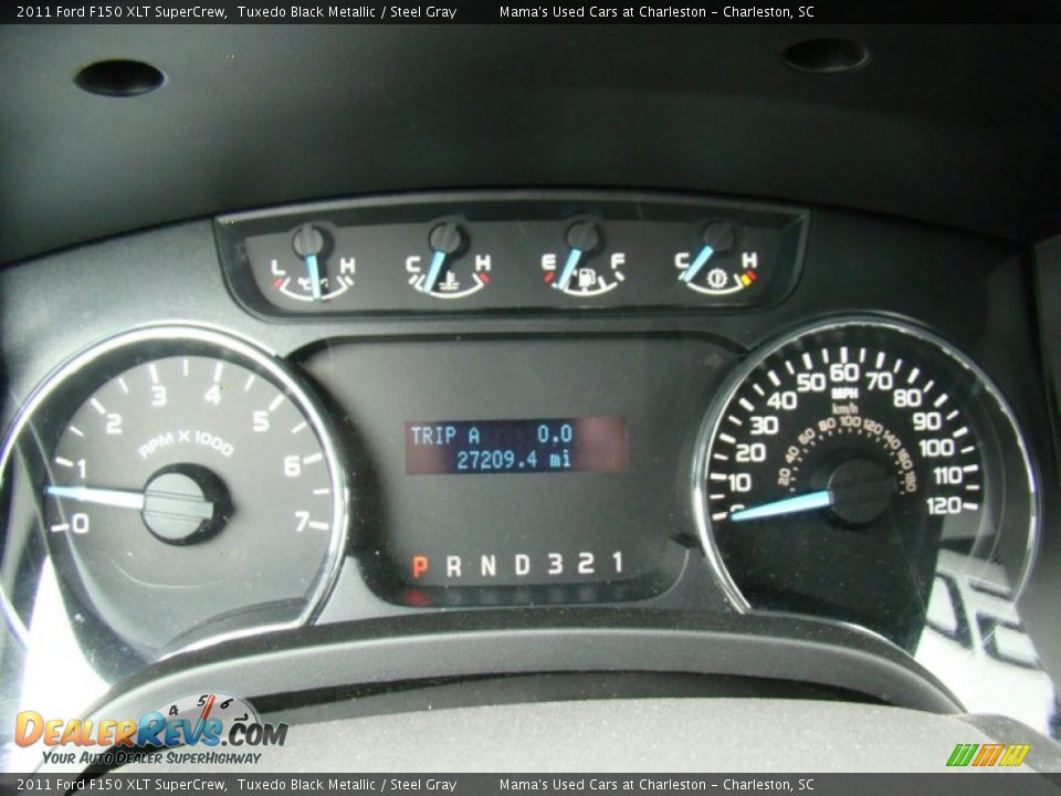 2011 Ford F150 XLT SuperCrew Tuxedo Black Metallic / Steel Gray Photo #20