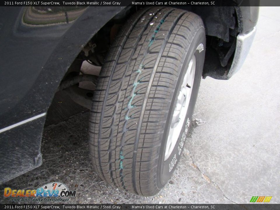 2011 Ford F150 XLT SuperCrew Tuxedo Black Metallic / Steel Gray Photo #23