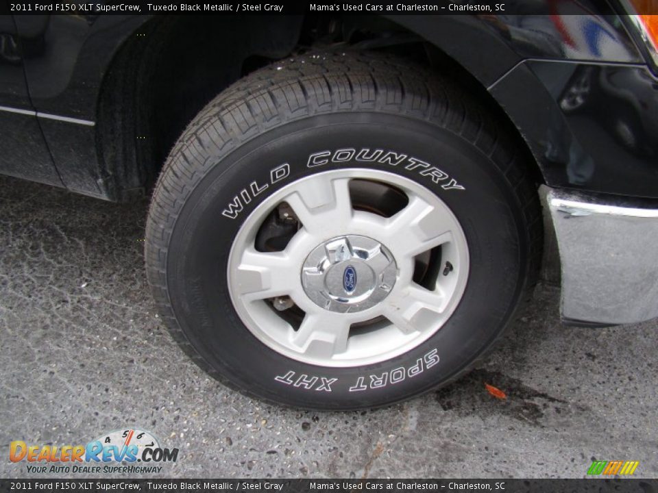 2011 Ford F150 XLT SuperCrew Tuxedo Black Metallic / Steel Gray Photo #24